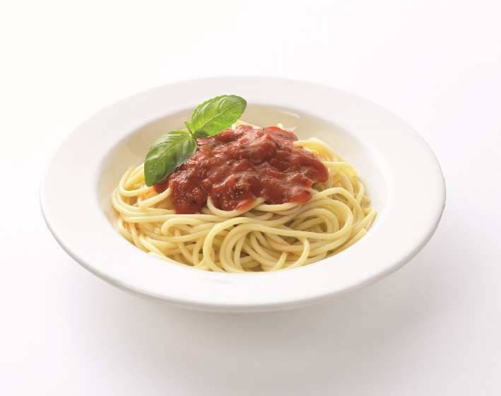 Teller Spaghetti mit Tomatensauce