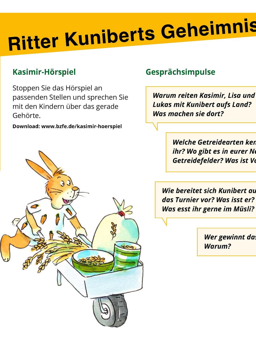 Titelbild des Materials Kasimir bei den alten Rittern. 