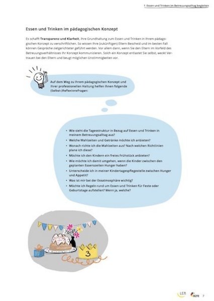 Auszug aus der Broschüre Den Essalltag mit Kindern gestalten.