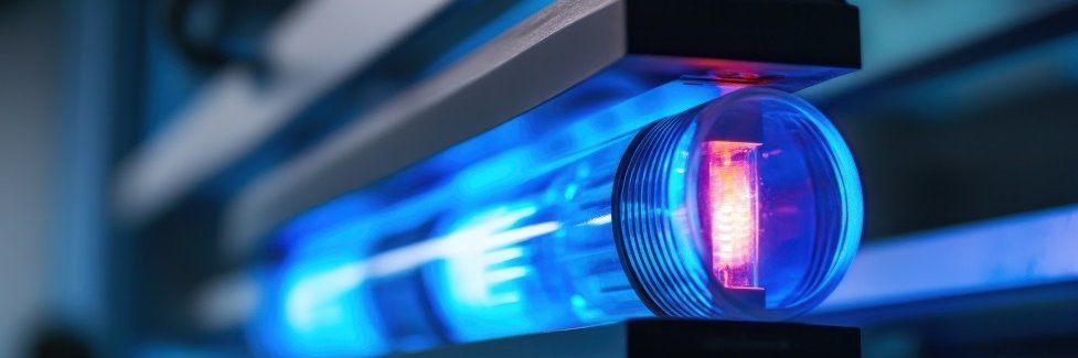 Eine Leuchte zur UV-Bestrahlung im Labor.