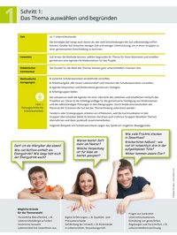 Unterrichtsverlauf: Das Thema auswählen und begründen.