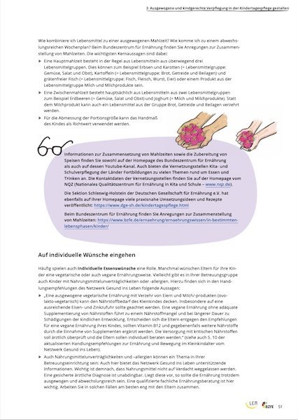 Auszug aus der Broschüre Den Essalltag mit Kindern gestalten.