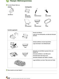 Arbeitsblatt aus dem Material Wie kommt die Möhre auf den Teller. 