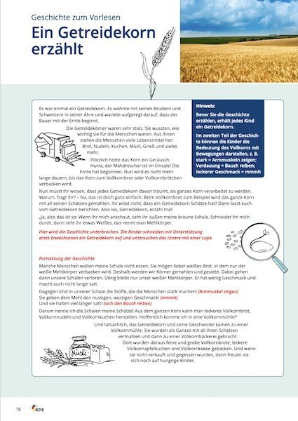 Vorlese-Geschichte: Ein Getreidekorn erzählt.