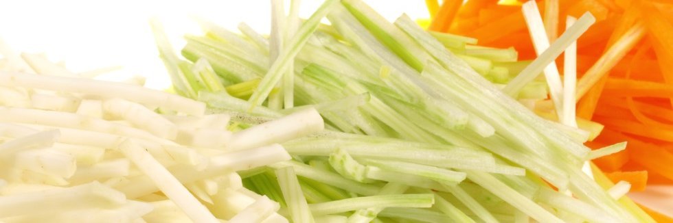 Julienne Gemüsestreifen.