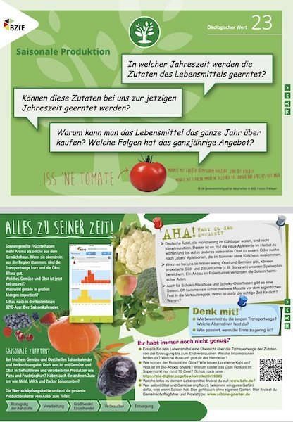Imulskarte Öologischer Wert zum Qualitätsfächer.