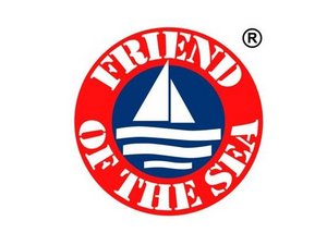 Rot-blaues Logo von "Friend of the Sea".