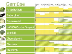 Ein Ausschnitt aus dem Saisonkalender
