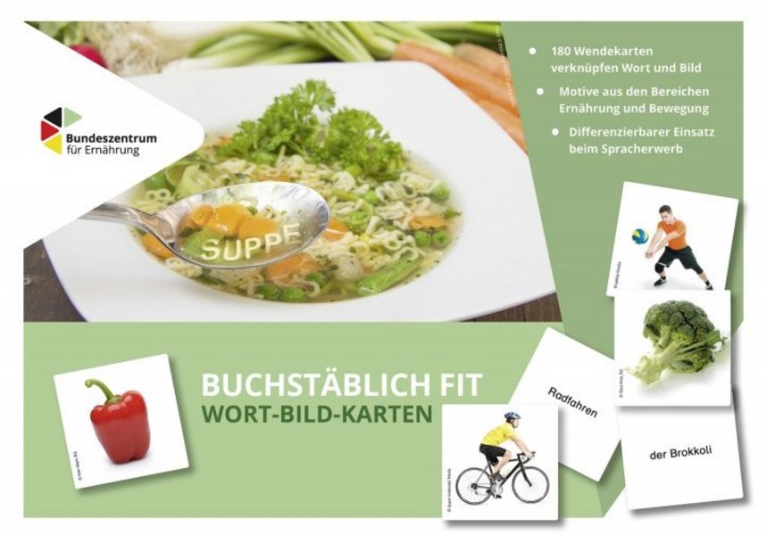 Wort-Bild Karte aus Buchstäblich Fit.