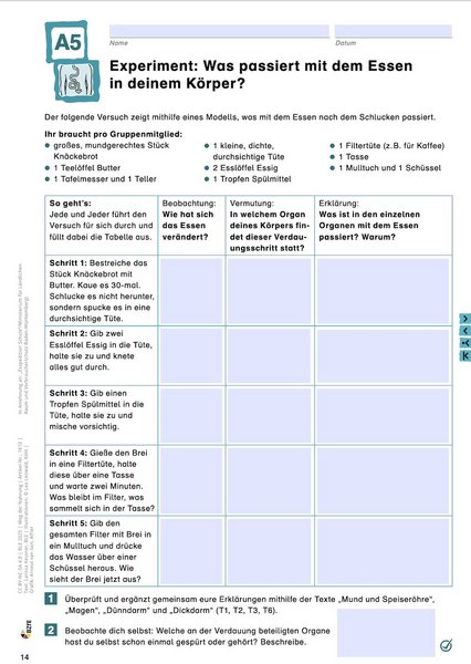 Beispielseite aus dem Material.