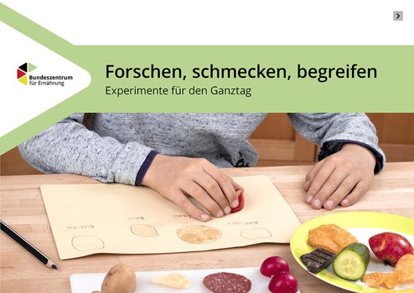 Titelbild des Materials "Forschen, schmecken, begreifen: Forscherideen für den Ganztag"