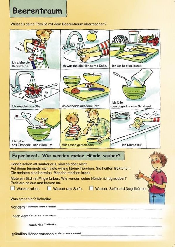 Auszug aus dem Heft "So macht Essen Spaß" für die Grundschule