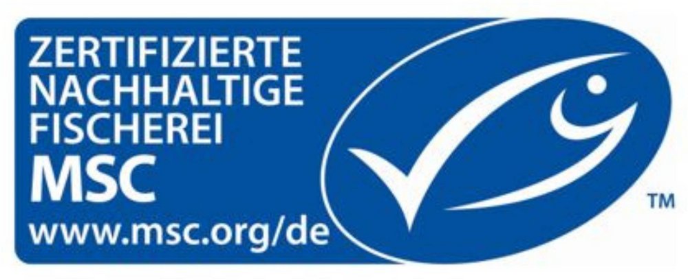 Das blaue Logo des Marine Stewardship Council (MSC).