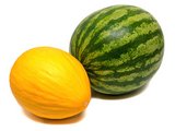eine Wassermelone und eine Honigmelone