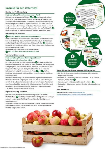 Unterrichtsverlauf aus dem Material Was hat mein Apfel mit dem Klima zu tun.