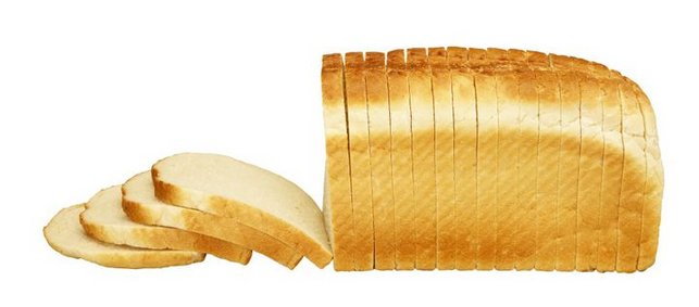 Weissbrot in Form von Toast