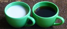 Lupinenkaffee mit und ohne Milch