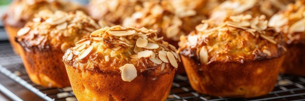Ein Blech mit Muffins.