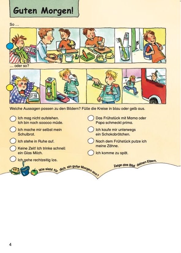 Arbeitsblatt aus dem Heft "So macht Essen Spaß" für die Grundschule