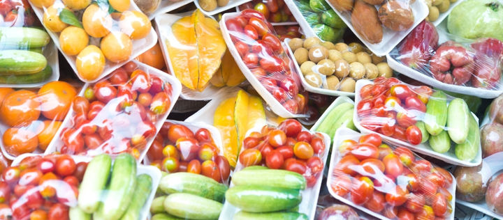 Bild: Verpacktes Obst und Gemüse