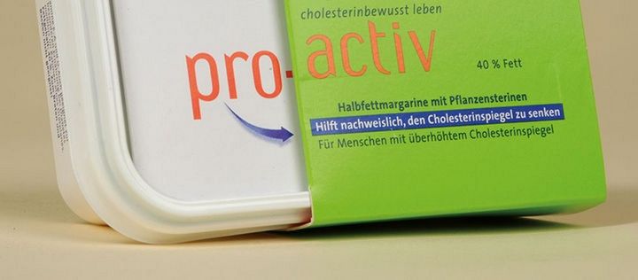 Margarine-Packung mit Health-Claim auf Etikett