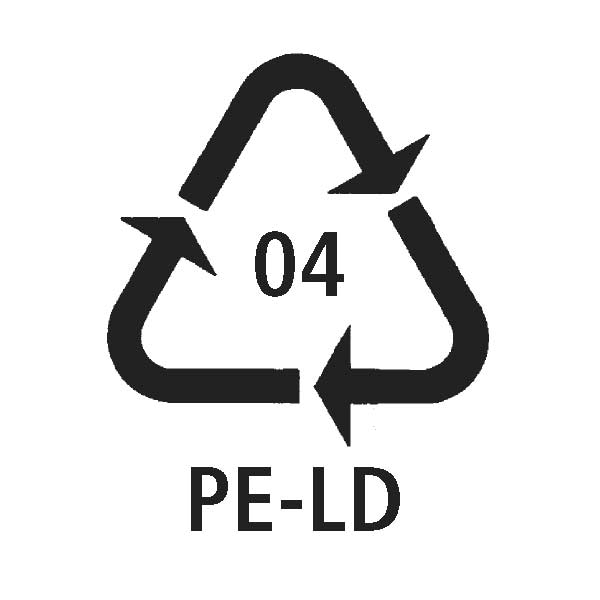 Recyclingsymbol Kunststoff PE-LD