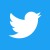Logo Twitter weißer Vogel in blauem Quadrat