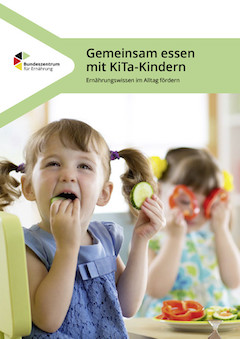 Titelbild des Hefts "Gemeinsam essen mit KiTa-Kindern"